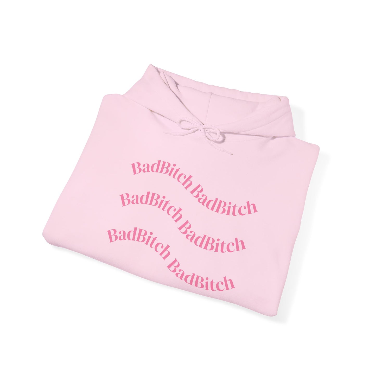 BadBitch Graphic Hoodie — Pink Kiss Logo Pullover