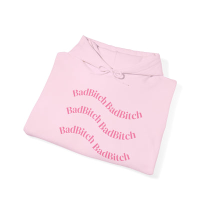 BadBitch Graphic Hoodie — Pink Kiss Logo Pullover