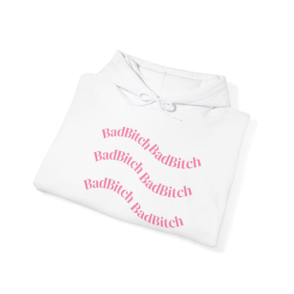 BadBitch Graphic Hoodie — Pink Kiss Logo Pullover